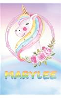 Marylee: Marylee's Unicorn Personal Custom Named Diary Planner Perpetual Calendar Notebook Journal 6x9 Personalized Customized Gift For Someone Who's Surname