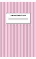 Composition Notebook: Simple Pink Purple Design Notebook For Kids School Teens Soft Cover Elementary School Diary Boys Girls
