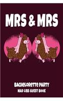 MRS & MRS Bachelorette Party Mad Libs Guest Book