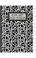 Blank Sheet Music Notebook: Leopard Print Music Manuscript Staff Paper for Musicians (108 pages, 12 staves per page)