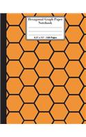 Hexagonal Graph Paper Notebook. 8.5" x 11". 120 Pages