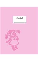 Notebook: Composition Book Journal with Pink Virgo Cover(6 Pink Zodiac Sign Notebook)