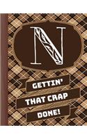 "n" Gettin'that Crap Done!: Men's Monogrammed Planner and "honey-Do" Chore Tracker