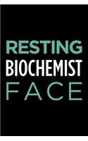 Resting Biochemist Face: Blank Lined Novelty Office Humor Themed Notebook to Write In: With a Practical and Versatile Wide Rule Interior