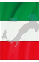 Flag of Italy Overlaid with Map in Gray Journal
