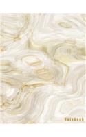 Notebook: Gold Marble notebook, Unlined(Unruled) Notebook, Composition diary journal notebook, 8.5x11 notebook