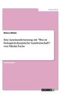 Eine Auseinandersetzung mit Was ist biologisch-dynamische Landwirtschaft? von Nikolai Fuchs