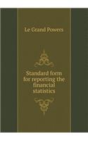 Standard form for reporting the financial statistics
