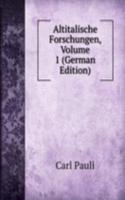 Altitalische Forschungen, Volume 1 (German Edition)