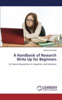 Handbook of Research Write Up for Beginners