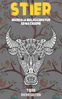 Mandala Malbücher für Erwachsene - Dicke Seiten - Tiere - Stier