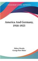 America And Germany, 1918-1925