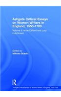 Ashgate Critical Essays on Women Writers in England, 1550-1700