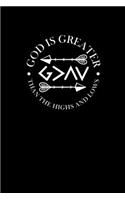 God is Greater Than The Highs and Lows: Weekly Planner: Christian Theme Portable 6x9 Planner with Christian Quote: Inspirational Gifts for Religious Men & Women (Weekly Planner)