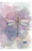 Lined Notebook: Gift for Dragonfly Lovers, 6 X 9 Inch Matte Softcover Paperback Notebook Journal with 120 Blank Lined Pages