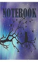 Notebook: Black Cat Notebook, Diary size 6x9