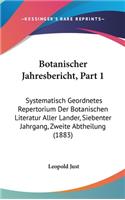 Botanischer Jahresbericht, Part 1