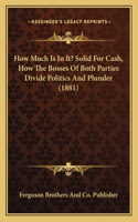 How Much Is In It? Solid For Cash, How The Bosses Of Both Parties Divide Politics And Plunder (1881): (English)