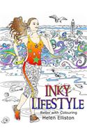 Inky Lifestyle: 50 anti-stress adult colouring book illustrations