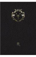 Monogram Scorpio Notebook: Blank Diary Journal Log Notebook(78 Monogram Black 150 Lined)