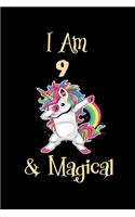 Unicorn Journal I am 9 & Magical: Birthday Dabbing Unicorn SketchBook 100 Pages, 6 x 9 (15.24 x 22.86 cm), Solt Cover, Matte Finish ( Birthday Themed SketchBook)