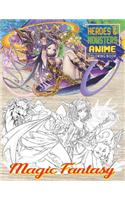 Magic Fantasy Anime Coloring Book
