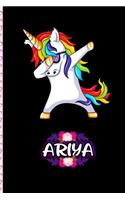 Ariya - Dabbing Unicorn personalized named Notebook