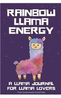 Rainbow Llama Energy - A Llama Journal For Llama Lovers