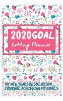 2020 Goal Setting Planner My New Year Resolution Journal