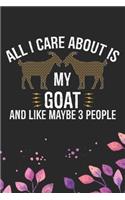 All I Care About Is My Goat and Like Maybe 3 people