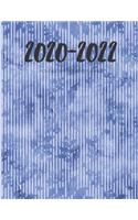 2020-2022 Three 3 Year Planner Stripe Blue Leaves Monthly Calendar Gratitude Agenda Schedule Organizer: 36 Months Calendar; Appointment Diary Journal With Address Book, Password Log, Notes, Julian Dates & Inspirational Quotes