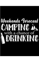 Weekends torecast camping with a chance of drinking