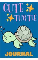 Cute Turtle Journal: Notebook, Adorable Gift For Kids Who Love Marine Animals, Perfect For School Notes Or For Everyday Use, Lined Pages