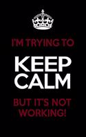 I'm Trying To Keep Calm But It's Not Working: Funny Notebook/Journal - Lined 6x9 inches