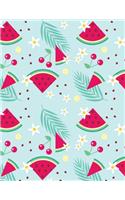 Watermelon Notebook: Cute Fruit Journal Book Ruled Lined Page Paper For Kids Teen Girl Women Lady Great For Writing Activity Diary Notepad Planner Studen School College (13 Watermelon Notebook)