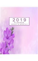2019 Planner Weekly and Monthly: 2019 Calendar Planner and Monthly Schedule Organizer, Appointment Book and Daily Planner for January 2019 Through December 2019