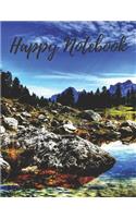 Happy Notebook: Motivational Notebook, Composition Notebook, Happy Journal, Diary (8.5 X 11 Inches, 110 Pages, College Ruled Paper)