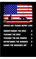 Service Dog Trainer Report Card