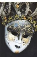 Venetian Mask - Blank Notebook with Fleur de Lis Corners: Soft Cover, 6 x 9 Journal, 100 Pages