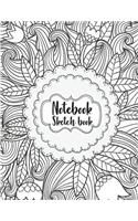 Notebook Sketchbook: : Paper Book for Sketching, Drawing, Journaling & Doodling (Sketchbooks), Perfect Large size at 8.5" x 11", 120 Pages, ( Leave Drawing of Line Cover