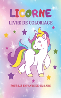 Licorne livre de coloriage pour les enfants de 4 à 8 ans