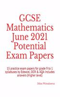 GCSE Mathematics June 2021 Potential Exam Papers