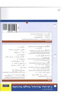 Pearson's Calculus Review Card, Single Variable for Thomas' Calculus