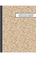 Graph paper notebook journal: The large minimalists quadrille planner for creativity, design development, plotting graphs, mathematics, self expression and doodling - Gold glitte
