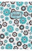 Teal & Brown Floral Journal