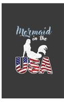 Mermaid in the USA: American Mermaid Perfect Dot Grid Notebook/Journal (6x9)