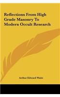Reflections from High Grade Masonry to Modern Occult Research