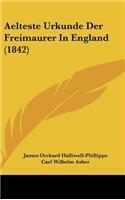 Aelteste Urkunde Der Freimaurer in England (1842)