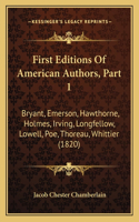 First Editions Of American Authors, Part 1