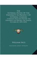 The Internal Duties Of The University In Prospect Of External Changes